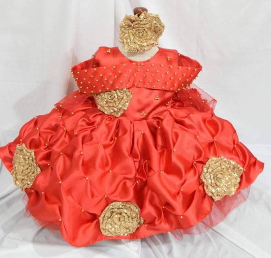 Beautiful Flower Girl Dress with Headband